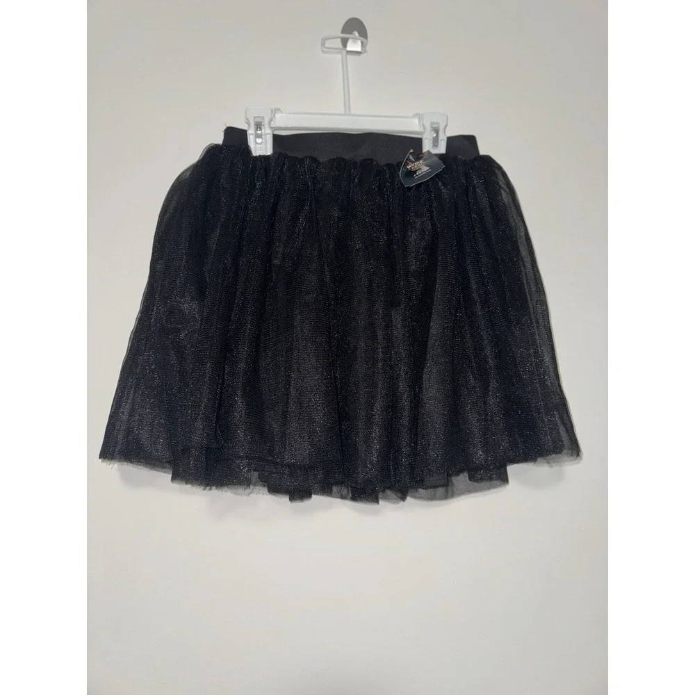 NWT Halloween Girls Costume One Size Skirt Black Tutu 🐈⬛